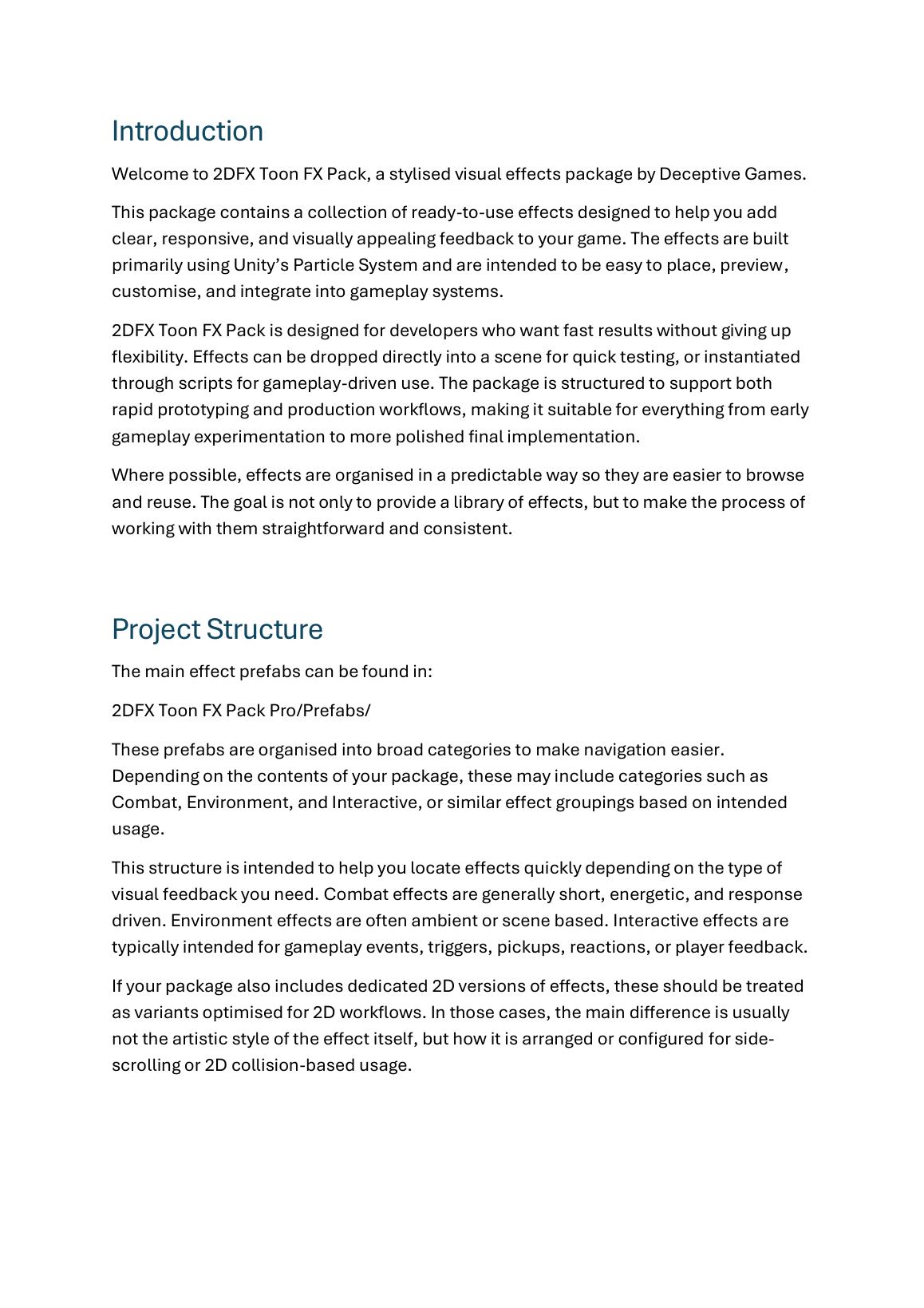2DFX Toon FX Pack documentation page 3
