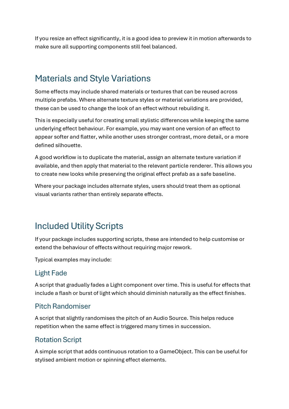 2DFX Toon FX Pack documentation page 6